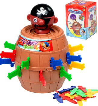 Детская Игра на Ловкость Сумасшедший Пират в Бочке Мечи | Children's...
