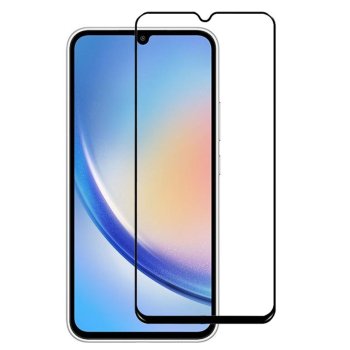 5D Защитное Стекло для Samsung Galaxy A26 (SM-A266E/DS), Черное Закруглённое (Tempered Glass)