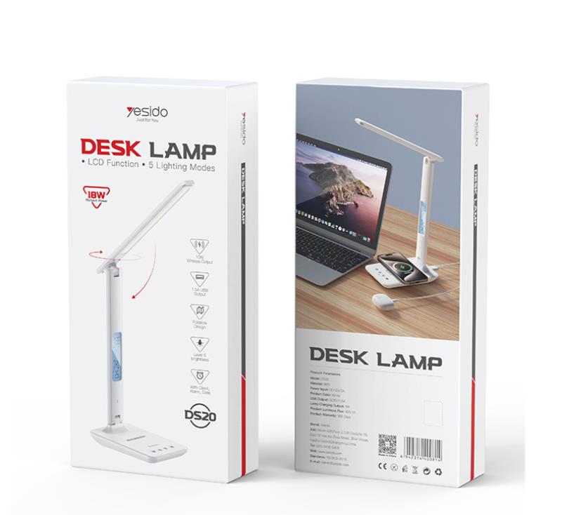 Настольная LED лампа Yesido DS20 с беспроводной зарядкой и 5 режимами,... (0)
