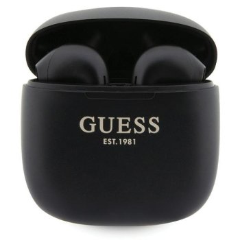 Беспроводные наушники Guess Classic EST Logo TWS с зарядным кейсом, черные