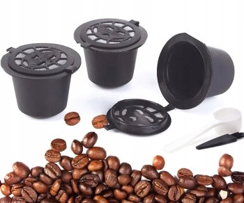 Многоразовые капсулы для приготовления кофе, для кофемашин Nespresso, 5 шт. | Reusable Coffee Capsules