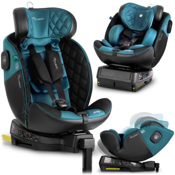 Детское Автокресло Nukido Prestige Line Чёрно-синее 0-36 кг ISOFIX