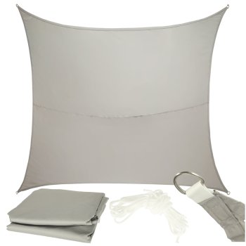 Водонепроницаемый садовый тент-парус 4x3м прямоугольный, серый