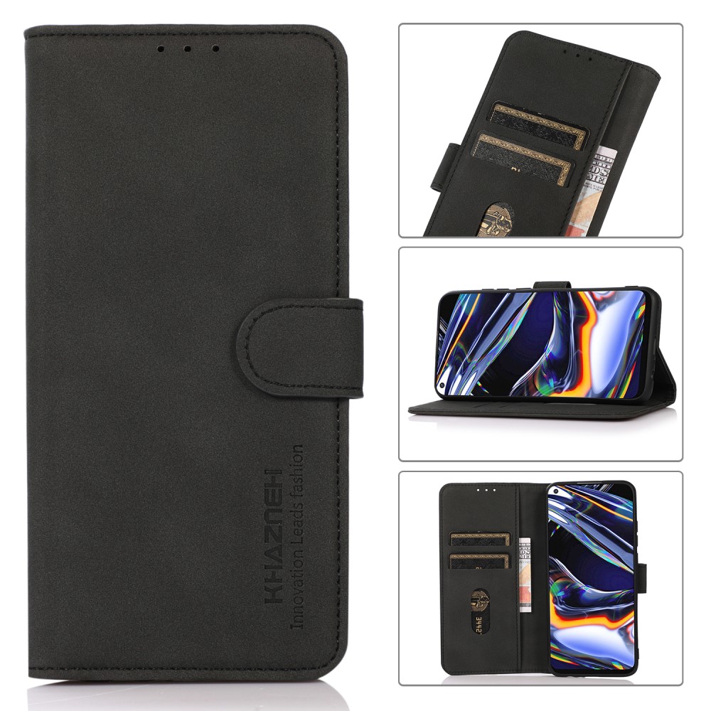 Nokia C10 / C20 KHAZNEH Lint Texture Leather Magnetic Flip Cover Shell Case, Black | Чехол для Телефона... (3)