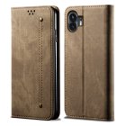 Nothing Phone 2 Jeans Cloth Texture Magnetic Book Case Cover, Khaki | Чехол для Телефона Кабура Книжка