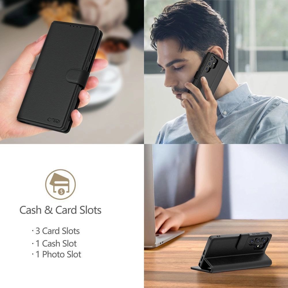 Nothing Phone (3a) Tech-Protect Wallet Book Case Cover, Black | Чехол для Телефона Кабура... (0)