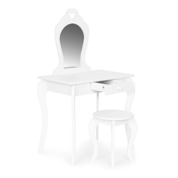 Большой детский туалетный столик с зеркалом и стулом для девочки ECOTOYS