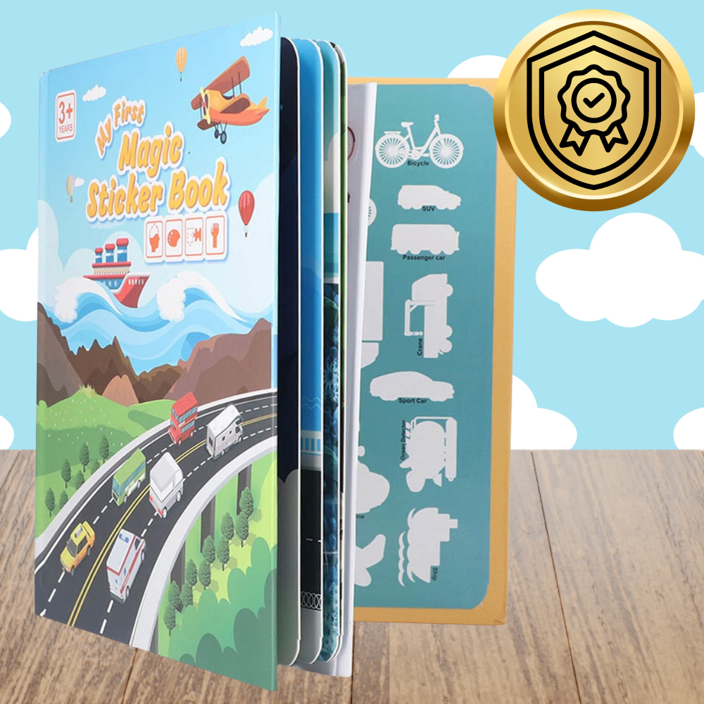 Развивающая книга с многоразовыми наклейками для детей Дороги и... (2)