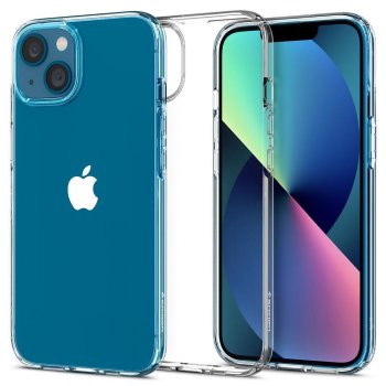 Apple iPhone 13 mini 5.4'' Spigen Liquid Crystal TPU Case Cover, Transparent | Чехол Кейс Бампер Обложка для Телефона