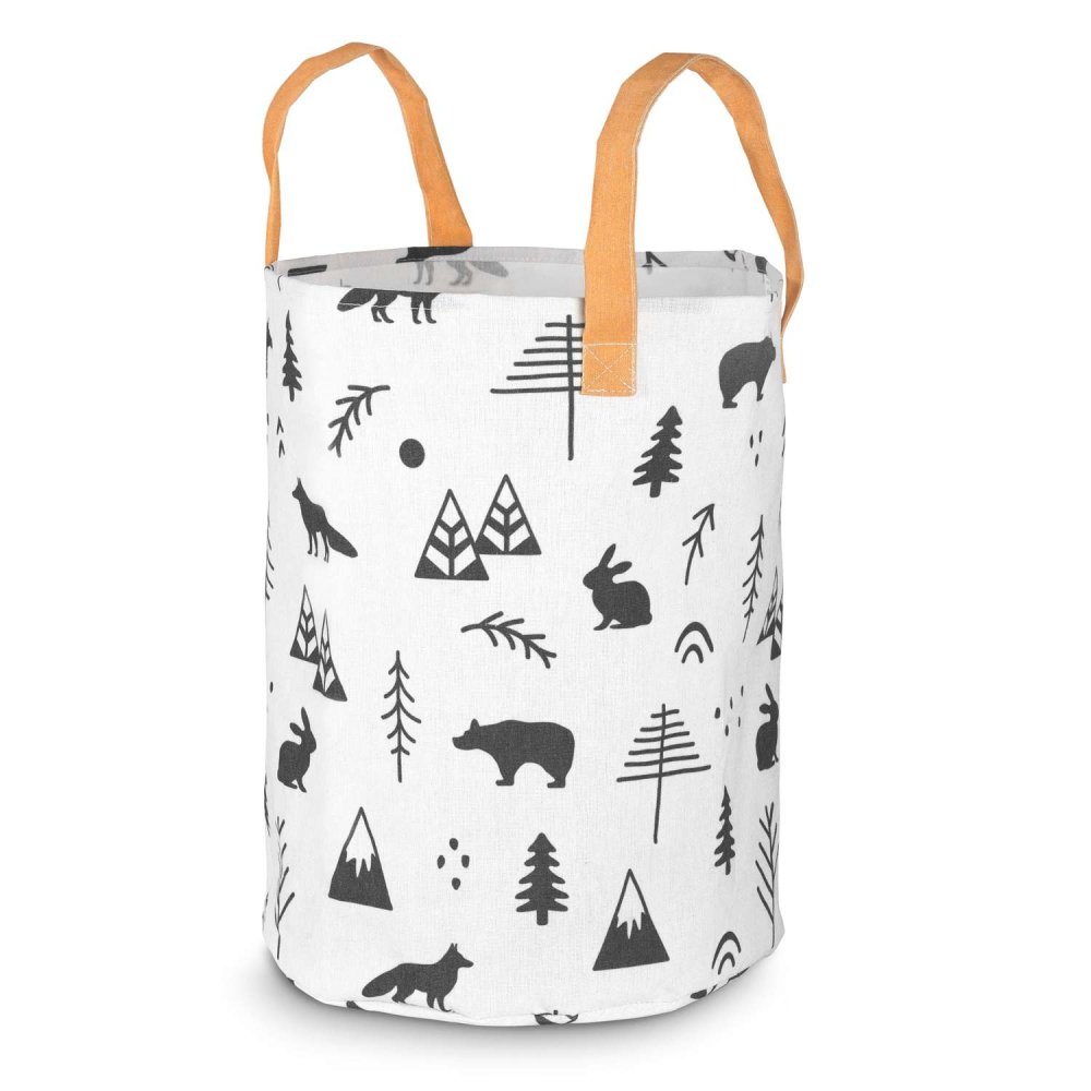 Большая корзина для игрушек Nukido, белая (1)