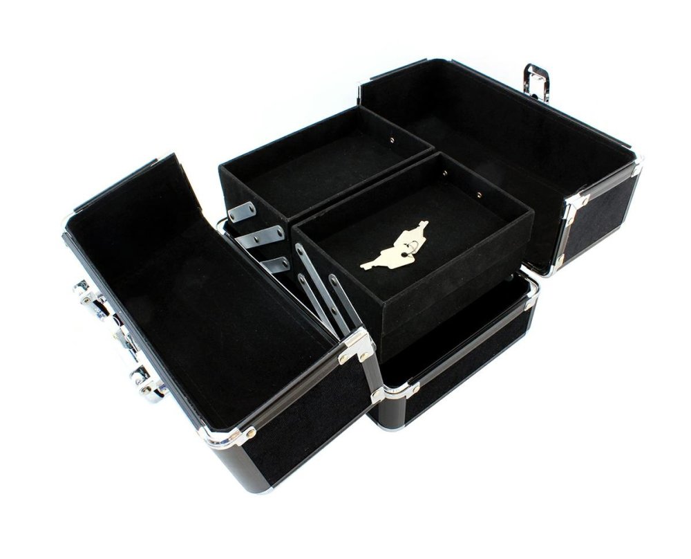 Чемодан-Косметичка Сумка Органайзер - 25x17x17cм, Чёрный (2)