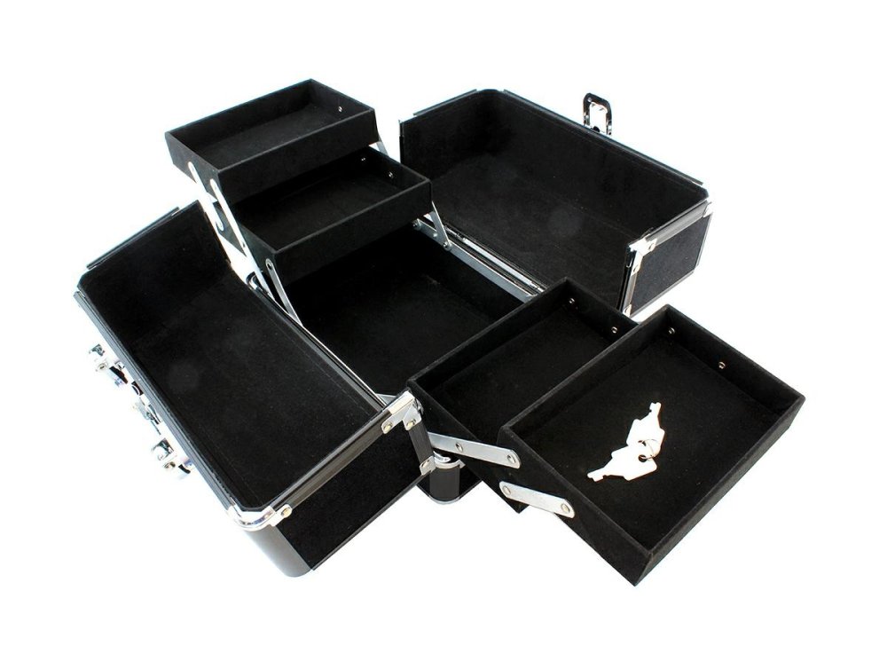 Чемодан-Косметичка Сумка Органайзер - 25x17x17cм, Чёрный (1)