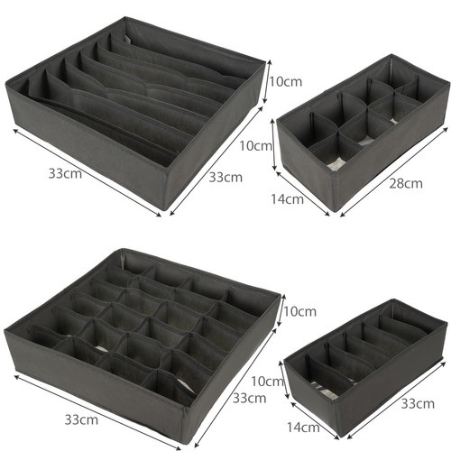 Набор органайзеров для белья и носков 4 шт. Ruhhy 19914 (1)