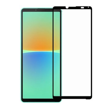 5D Защитное Стекло для Sony Xperia 10 IV, Черное Закруглённое (Tempered Glass)