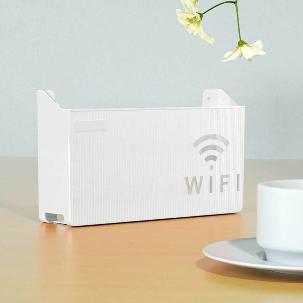Полка-держатель для Wifi роутера белая (2)