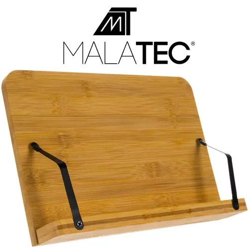 Регулируемая бамбуковая подставка для книг и планшетов Malatec 19222 (0)