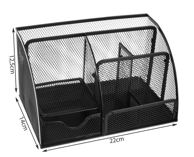 Настольный Органайзер - 6 отделений, Чёрный | Desk Organizer (2)