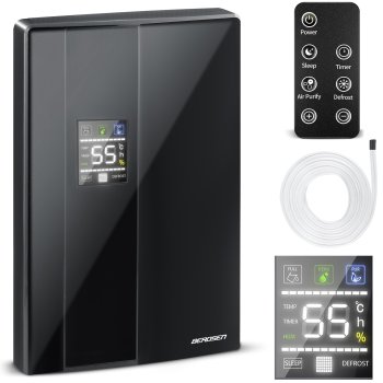 Осушитель, Очиститель Воздуха, Поглотитель Влаги, Berdsen BR-20D, Черный