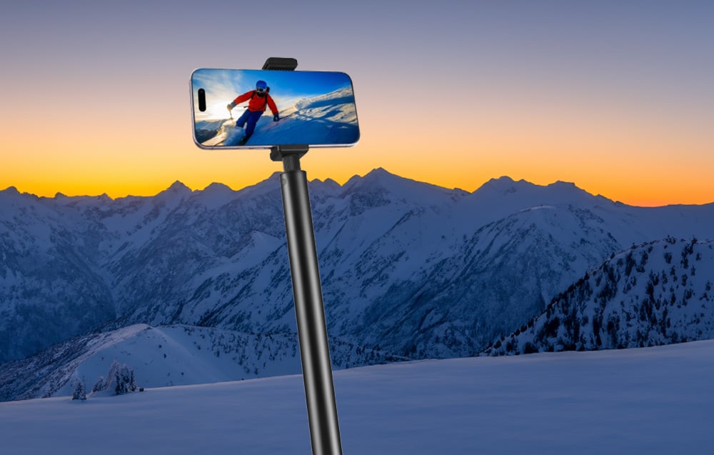 Металлическая палка для селфи 2 м PULUZ Insta360 One RS/X2/X3 (черный) (1)