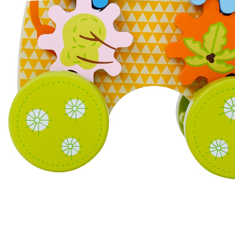 Деревянная коровка-каталка Onshine с шестеренками (1)