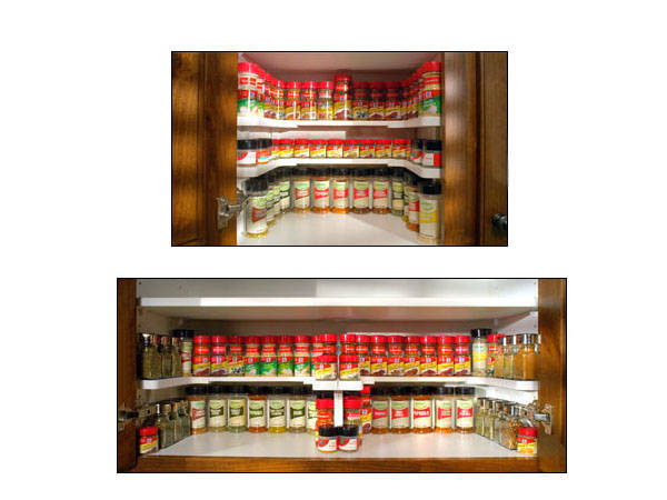 Полка-органайзер для кухонного шкафа Spicy Shelf, двухуровневый... (6)