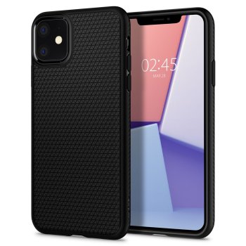 Apple Iphone 11 6.1'' Spigen Liquid Air TPU Case Cover, Black | Чехол Кейс Кабура Бампер для Телефона