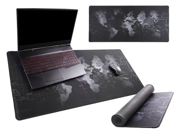 Настольный Коврик для Мыши "Карта Мира" - 40x90x0,4 см | Computer Table Carpet Mouse Pad with World Map
