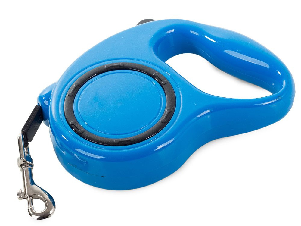 Автоматический поводок для собак с блокировкой, 5м, до 15кг, синий (0)