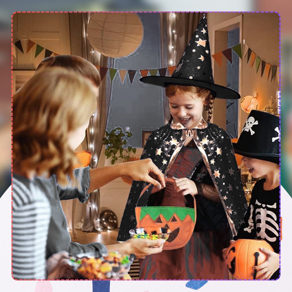 Волшебник Маг Детский Костюм на Хэллоуин (плащ + шляпа) | Kids Halloween... (2)