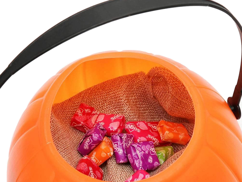 Ведро для Конфет на Хэллоуин Тыква, 15см x 13см | Halloween Candy Bucket (6)