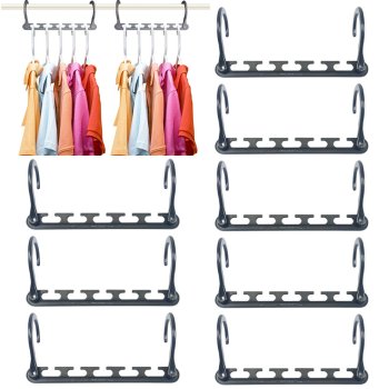 Органайзер для шкафа Wonder Hanger Max, вешалка-держатель для плечиков, Комплект из 8 штук | Wardrobe Organizer Hanger