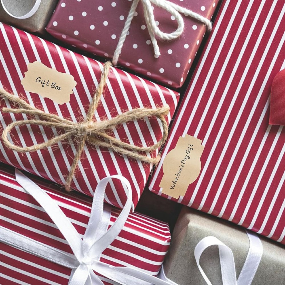 Самоклеящиеся этикетки для банок в рулоне 300 шт., коричневые (3)