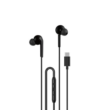 Dudao X3C+ проводные внутриканальные наушники с USB‑C, 1,2 м — чёрные
