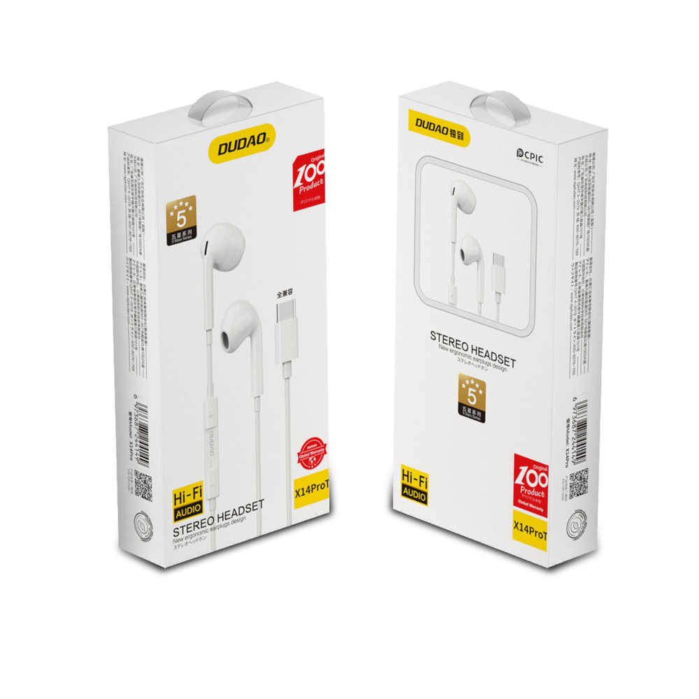 Внутриканальные наушники Dudao с разъемом USB Type‑C, белые (X14PROT) (3)