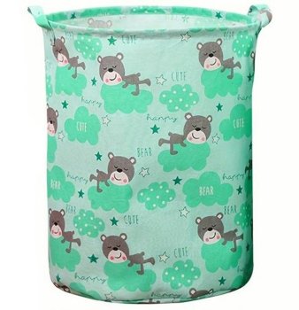 Зеленая корзина для игрушек