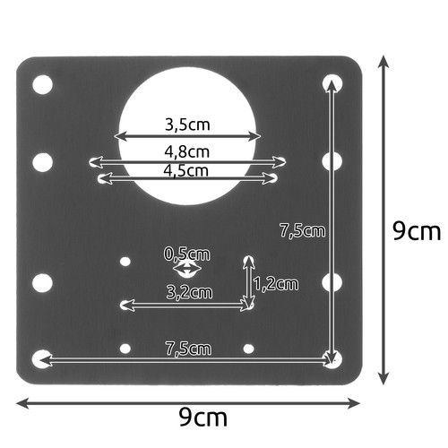 Ремонтная пластина для петель 4 шт. Malatec 23032 | Hinge Repair Plates (2)