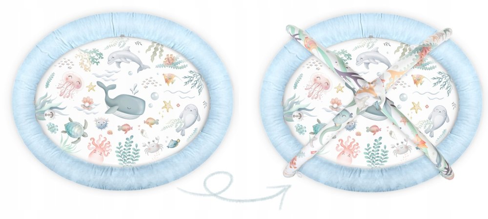 Nukido Ocean детский интерактивный коврик, Синий (4)