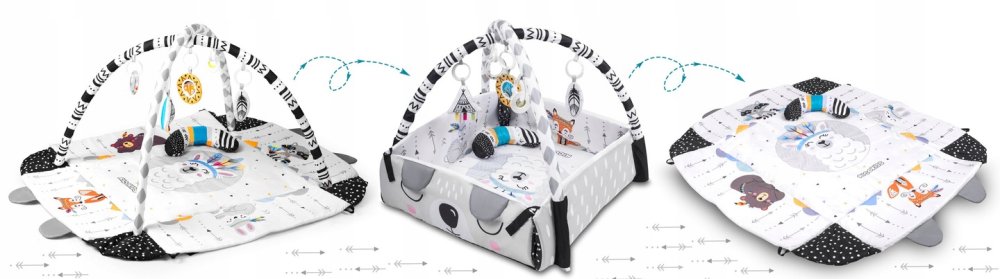 Boho Ricokids Интерактивный детский развивающий коврик, 110x100см (6)