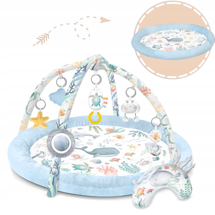 Nukido Ocean детский интерактивный коврик, Синий (3)