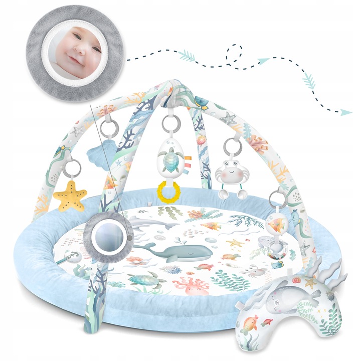 Nukido Ocean детский интерактивный коврик, Синий (5)