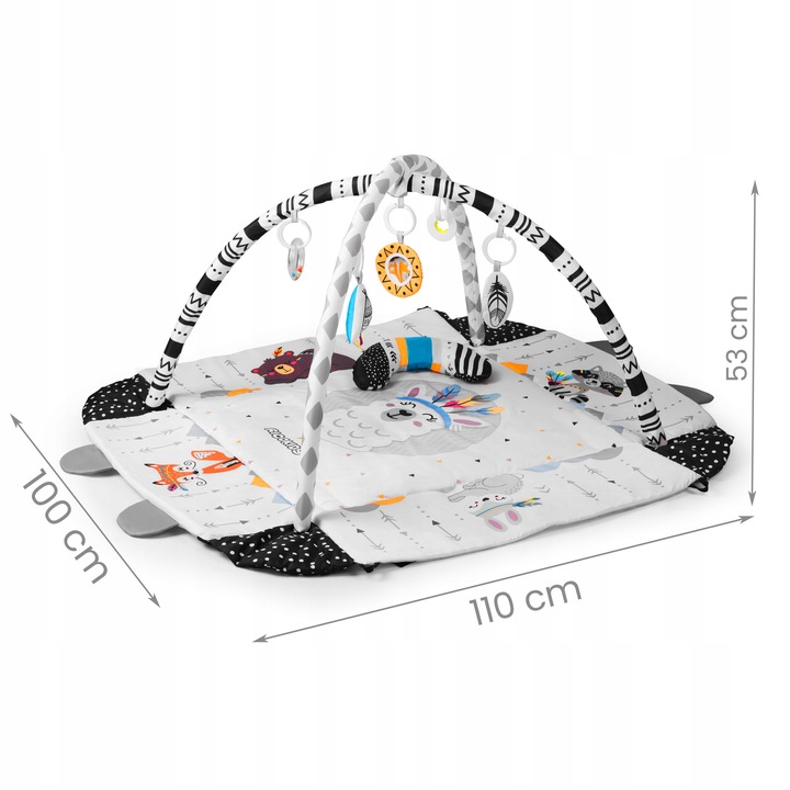 Boho Ricokids Интерактивный детский развивающий коврик, 110x100см (0)