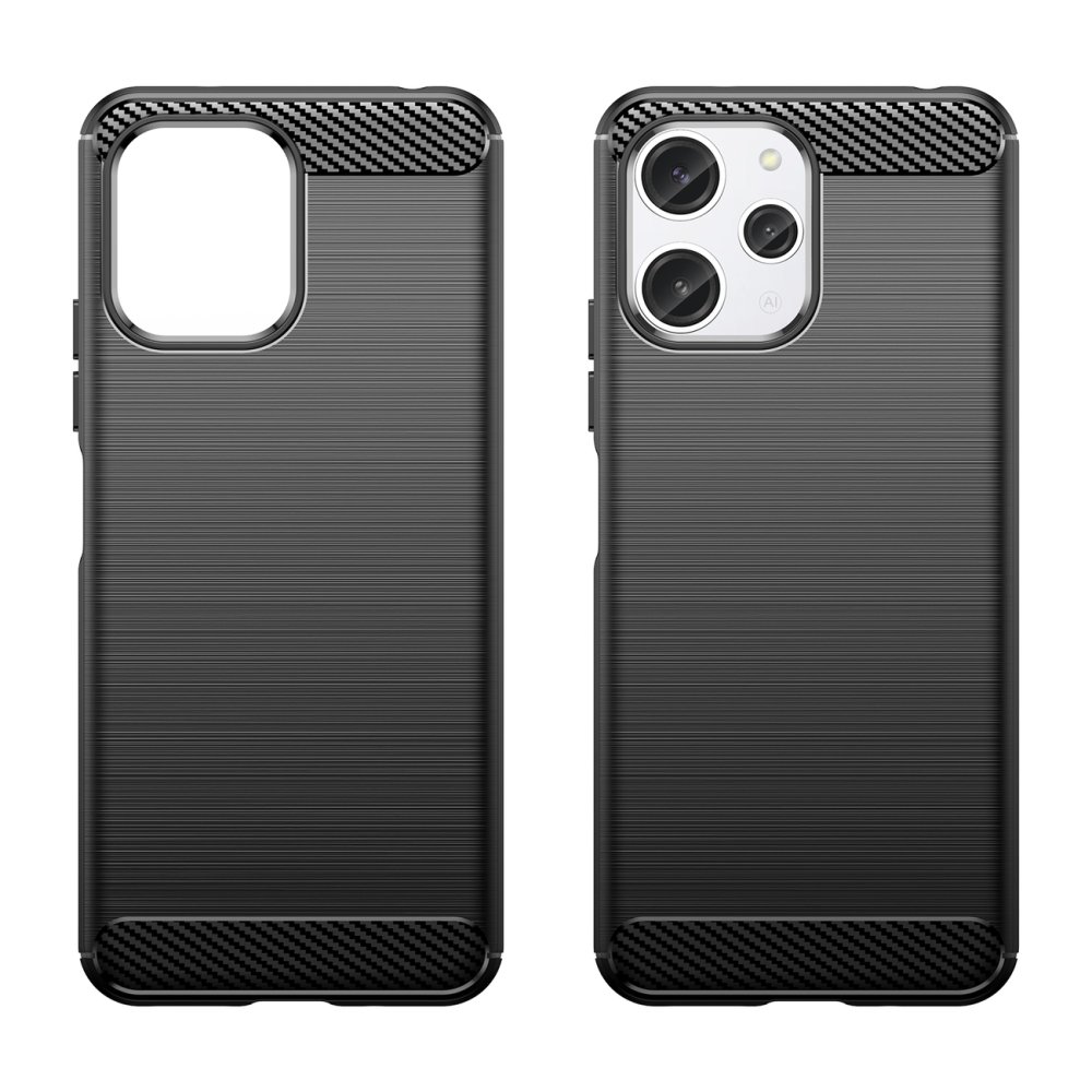 Xiaomi Redmi 12 / Poco M6 Pro 5G Carbon Flexible Cover TPU Case, Black | Чехол Кейс Кабура для... (1)