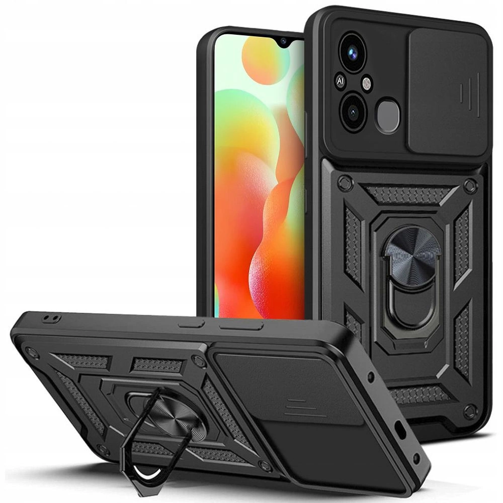 Xiaomi Redmi 12C / Redmi 11A / Poco C55 Tech-Protect CamShield Pro Case Cover, Black | Чехол Кейс Бампер...