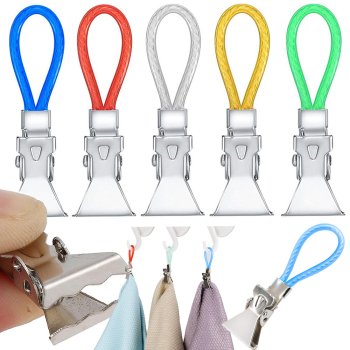 Крючки Прищепки Для Ванной Для Полотенец и Салфеток, Набор 5 шт. | Hooks for Bathroom, Towels and Cloths
