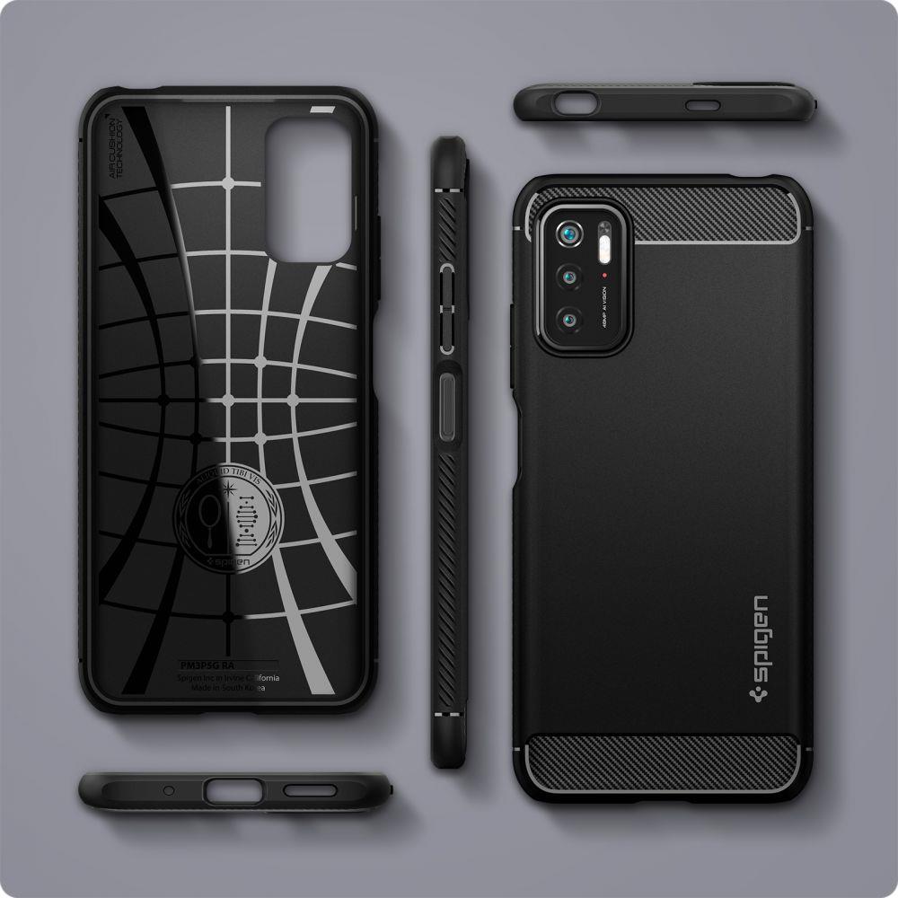Xiaomi Redmi Note 10 5G / Poco M3 Pro Spigen Rugged Armor Case Cover, Black | Чехол Кейс Бампер... (4)