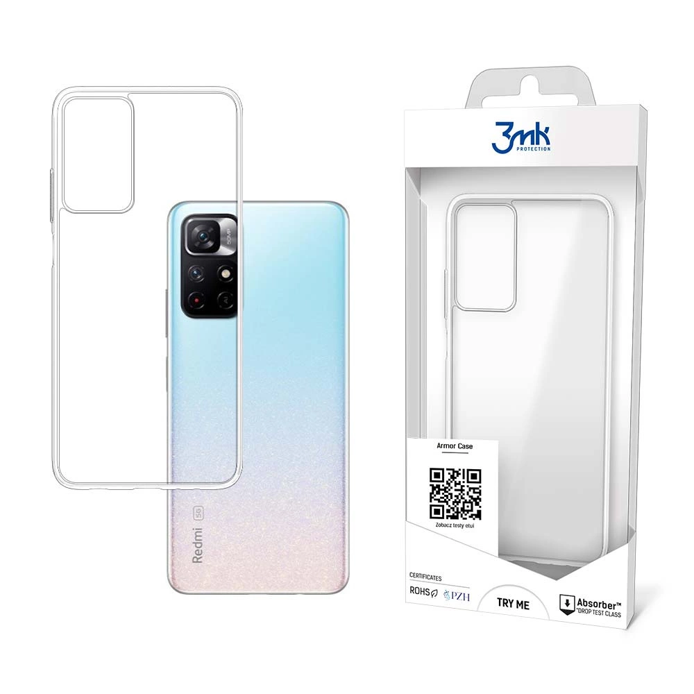 Xiaomi Redmi Note 11 5G 3MK Armor Case Cover, Transparent | Чехол Кейс Бампер Обложка для...