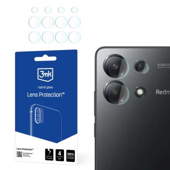 Xiaomi Redmi Note 13 4G Защитное Стекло для Задней Камеры, 4 шт. | 3MK Lens Protection...