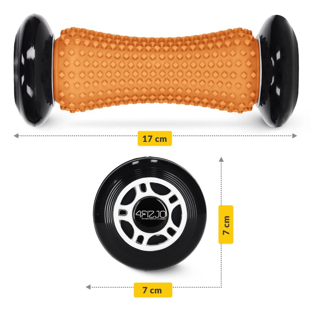 Массажный ролик с шипами SPIKE ROLLER, оранжевый (0)