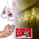 Новогодняя светодиодная гирлянда-штора на окно 3 м 125 LED, теплый...