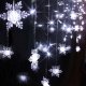 Рождественская Новогодняя Гирлянда Сосульки Снежинки, 100 LED,...